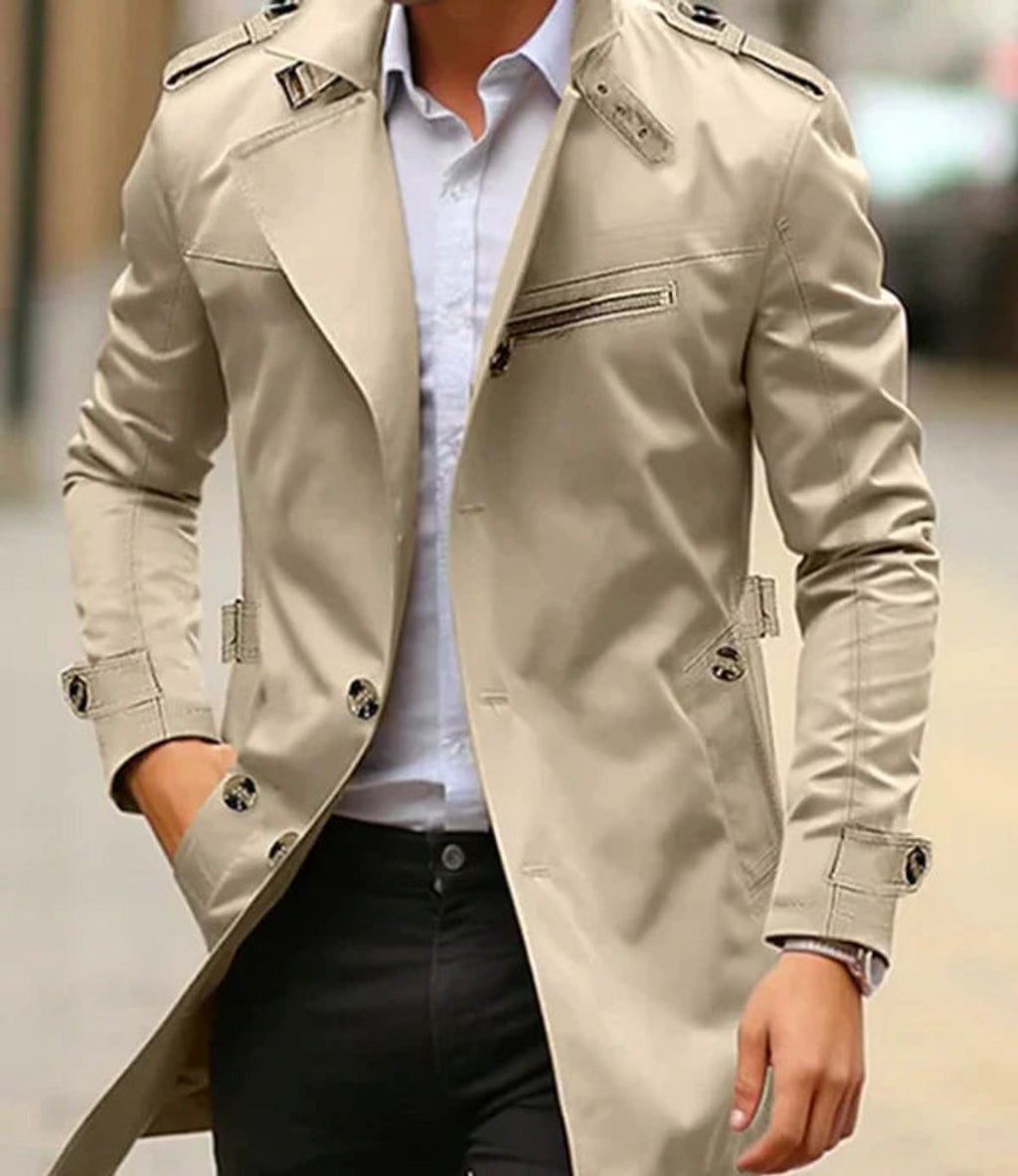 Blake | Slim-Fit Double-Breasted Wool Trench Coat