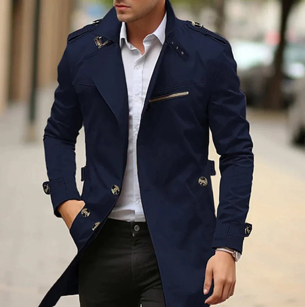Blake | Slim-Fit Double-Breasted Wool Trench Coat