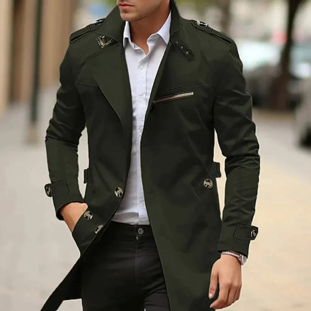 Blake | Slim-Fit Double-Breasted Wool Trench Coat