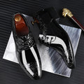 Grayson | Embossed Patent Lace-Up Shoes