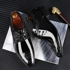 Grayson | Embossed Patent Lace-Up Shoes