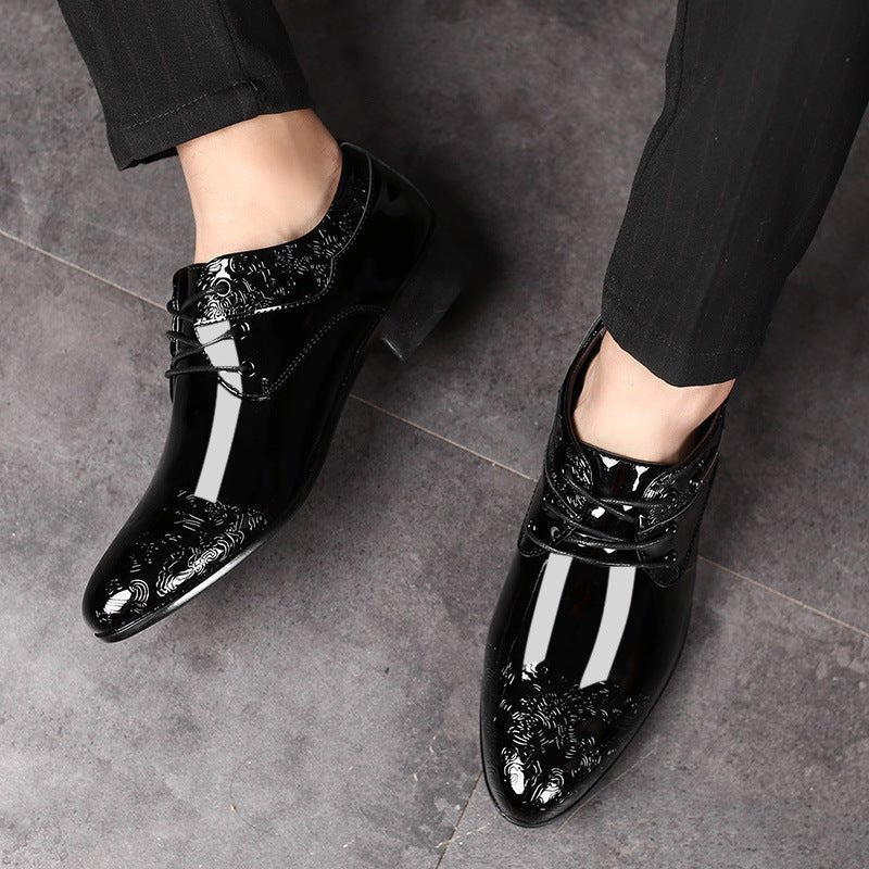 Grayson | Embossed Patent Lace-Up Shoes
