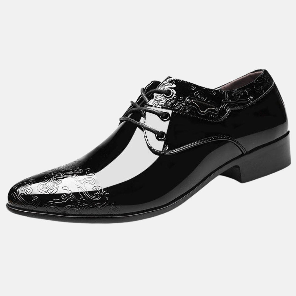 Grayson | Embossed Patent Lace-Up Shoes
