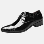 Grayson | Embossed Patent Lace-Up Shoes