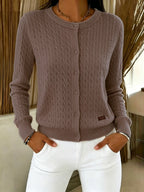 Cora | Cable Knit Cardigan with Buttons