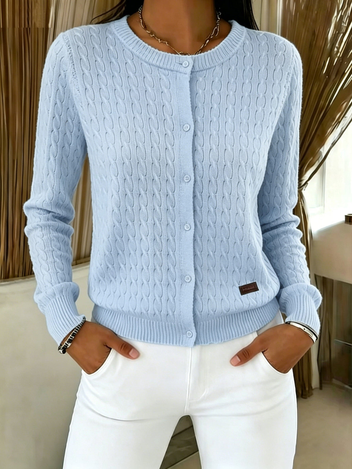 Cora | Cable Knit Cardigan with Buttons