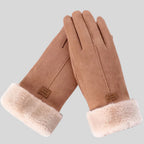 Athena | Gloves with Faux Fur Cuff and Stitching