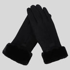 Athena | Gloves with Faux Fur Cuff and Stitching