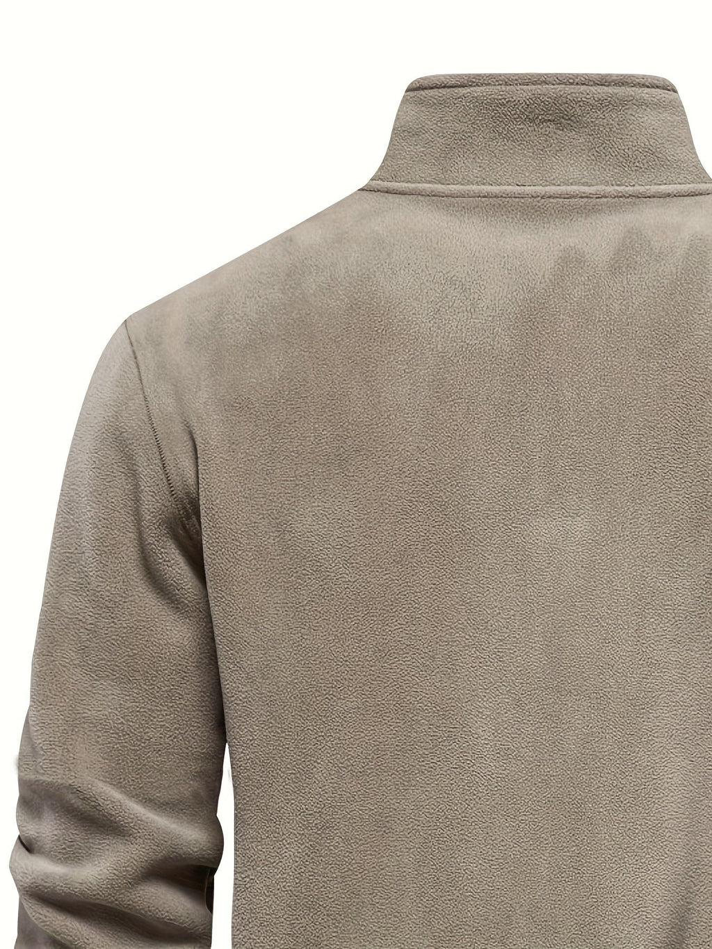 Hugo pullover med høj krave i kaki, set bagfra