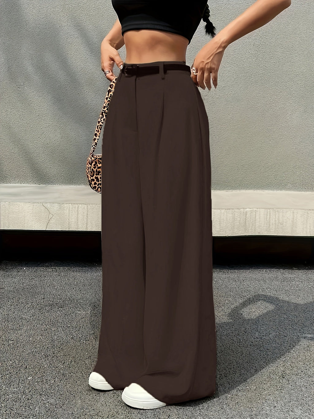 Ida Wide Trousers | High Waist, Pleated Design 1