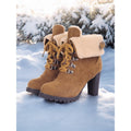 Kristen | Block Heel Ankle Boots with Folded Shaft