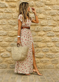 Trinity | V-Neck Maxi Dress with Flutter Sleeves