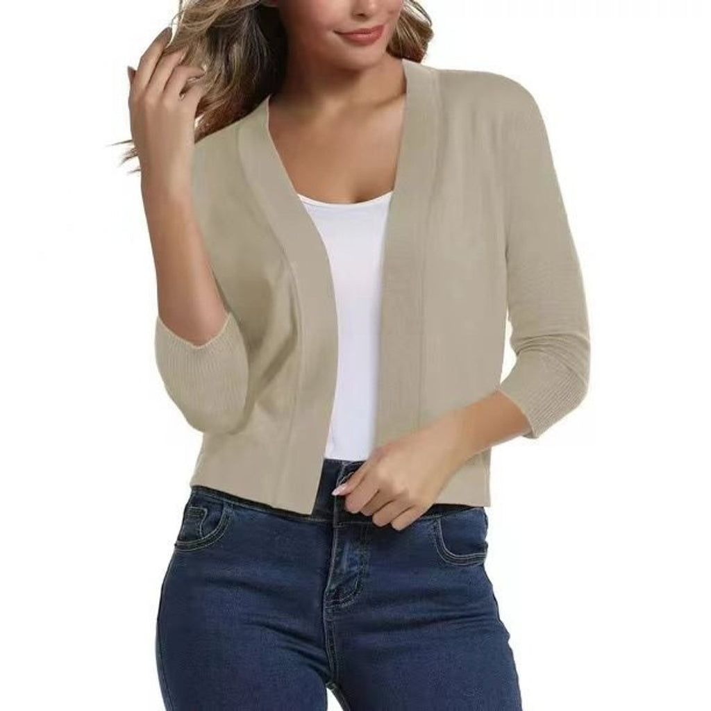 Wren | Open Front Cardigan with 3/4 Sleeves