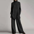 Kira | Ribbed Lounge Set with Wide-Leg Pants