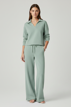 Kira | V-Neck Top and Wide-Leg Pants Set