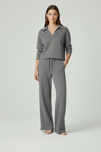 Kira | V-Neck Top and Wide-Leg Pants Set