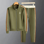 Dean | Contrast-Stripe Zip-Up Jacket and Pants Set