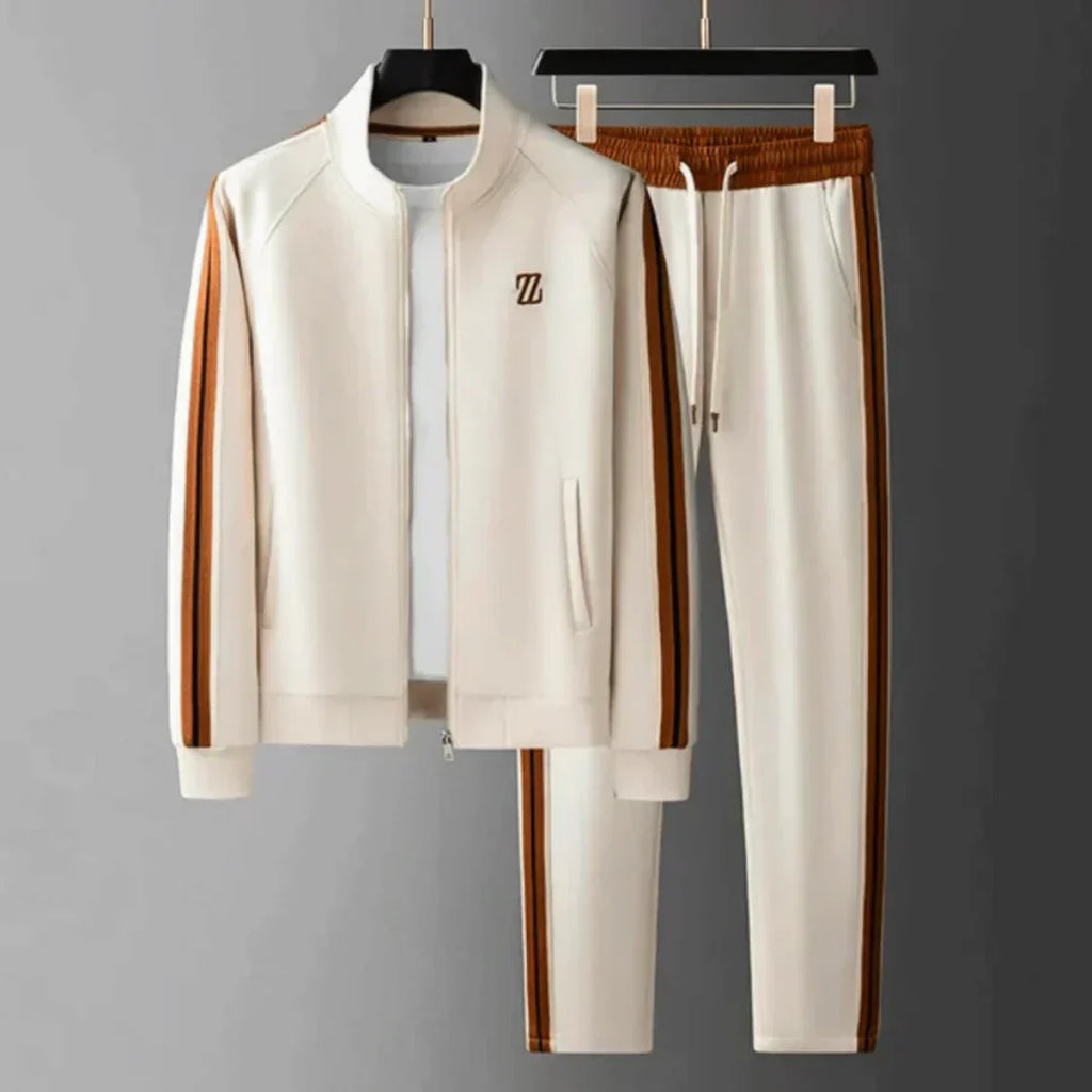 Dean | Contrast-Stripe Zip-Up Jacket and Pants Set