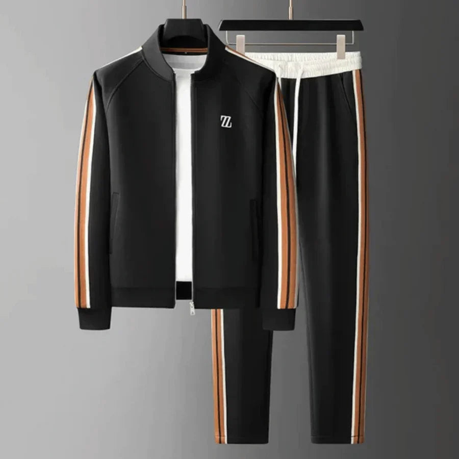 Dean | Contrast-Stripe Zip-Up Jacket and Pants Set