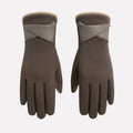 Aubree | Criss-Cross Panel Gloves with Contrast Cuff