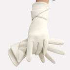 Aubree | Criss-Cross Panel Gloves with Contrast Cuff
