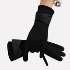 Aubree | Criss-Cross Panel Gloves with Contrast Cuff