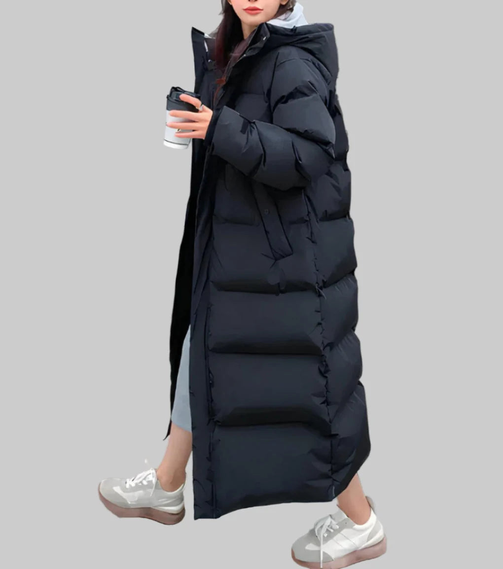 Raegan | Ankle-Length Hooded Puffer Coat