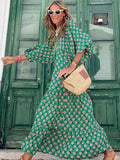 Brooklynn | Long-Sleeve Midi Dress with Print