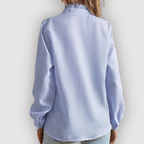 Livia | Ruffle Button-Down Long-Sleeve Blouse