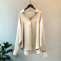 Livia | Long-Sleeved Button-Down Blouse with Hi-Lo Hem