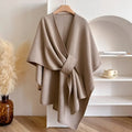 Aspen | Poncho with Deep V-Neck and Asymmetrical Hem