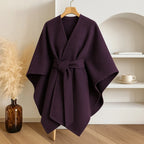 Aspen | Poncho with Deep V-Neck and Asymmetrical Hem