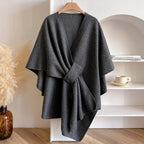 Aspen | Poncho with Deep V-Neck and Asymmetrical Hem