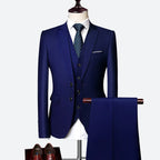Carter | Three-Piece Suit with Vest and Creased Pants