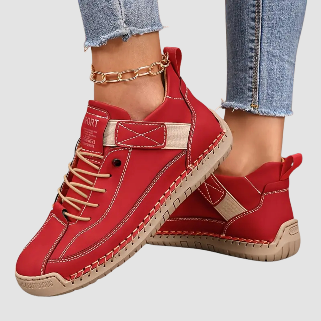 Jocelyn | Lace-Up Sneakers with Elastic Strap