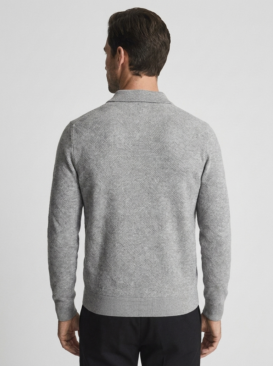Griffin | Quarter-Zip Knit Sweater with Notched Collar