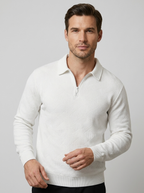 Griffin | Quarter-Zip Knit Sweater with Notched Collar