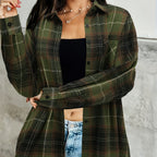 Marianne | Plaid Shirt with Flap Chest Pocket