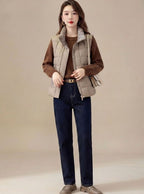Marlee | Reversible Quilted Vest with High Stand Collar