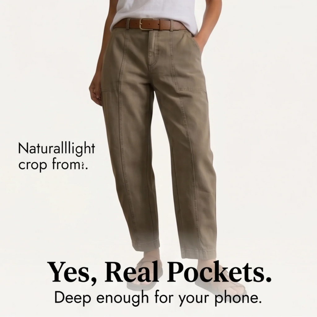 Gretchen | High-Waisted Ankle Pants with Side Pockets