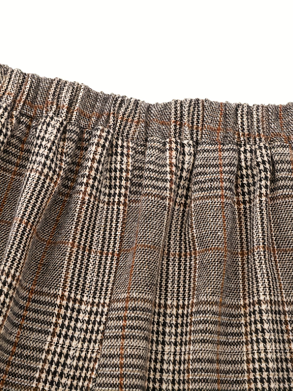 Annabelle | Wide-Leg Plaid Pants with Square Buckle