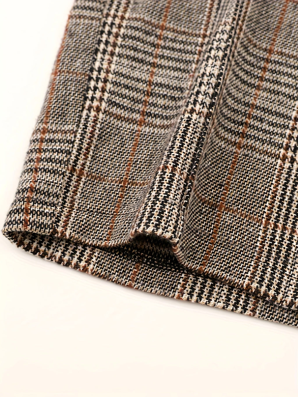 Annabelle | Wide-Leg Plaid Pants with Square Buckle