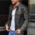 Casper | Leather-Look Jacket with Stand Collar