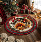 Merry Mirage Christmas Rug | 3D Swirl Quilted Velvet 11