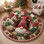 Merry Mirage Christmas Rug | 3D Swirl Quilted Velvet 15