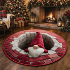 Merry Mirage Christmas Rug | 3D Swirl Quilted Velvet 16