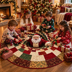 Merry Mirage Christmas Rug | 3D Swirl Quilted Velvet 5
