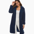 Phoebe | Long Teddy Coat with Hood and Lapels