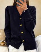 Mira | Knit Cardigan with Heart-Shaped Buttons