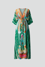 Mira | Batwing Sleeve V-Neck Maxi Dress